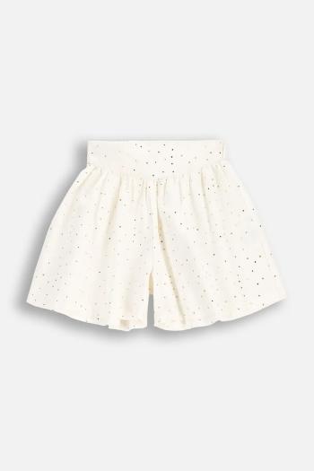 Šortky Coccodrillo biela farba, vzorované, nastaviteľný pás ELEGANT JUNIOR GIRL