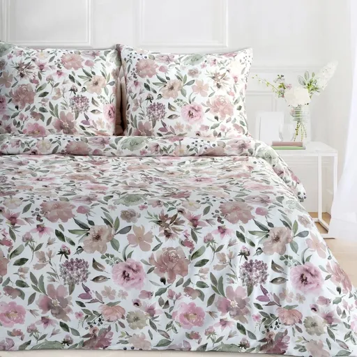 ArtFir Obliečky na jednolôžko SPRING 57 | ružová/biela 140 x 200 cm