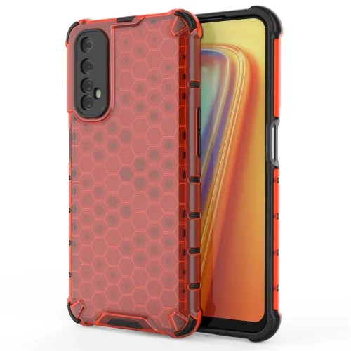 HONEYCOMB Ochranný kryt Realme 7 červený