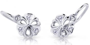 Cutie Jewellery Detské náušnice z bieleho zlata C2230-10-X-2 biela
