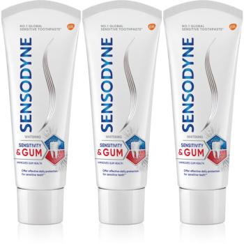 Sensodyne Sensitivity & Gum Whitening bieliaca zubná pasta na ochranu zubov a ďasien 3x75 ml