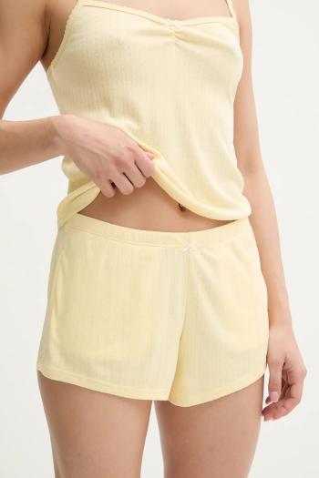 Pyžamové šortky Hollister Co. žltá farba, KI346-5036