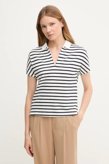 Polo tričko Tommy Hilfiger dámske, biela farba, WW0WW46512