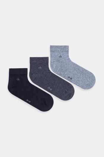 Ponožky Calvin Klein 3-pak modrá farba, 701234209