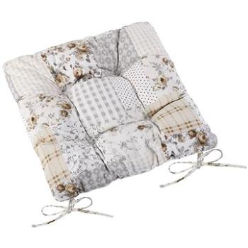 Bellatex EMA prešívaný – 40 × 40 cm, prešívaný – béžovo-sivý patchwork (4497)