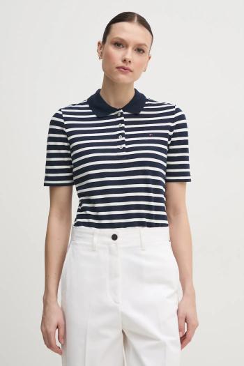 Polo tričko Tommy Hilfiger dámske, tmavomodrá farba, WW0WW43224