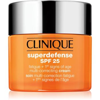 Clinique Superdefense™ SPF 25 Fatigue + 1st Signs Of Age Multi-Correcting Cream krém proti prvým známkam starnutia pre suchú a zmiešanú pleť SPF 25 50