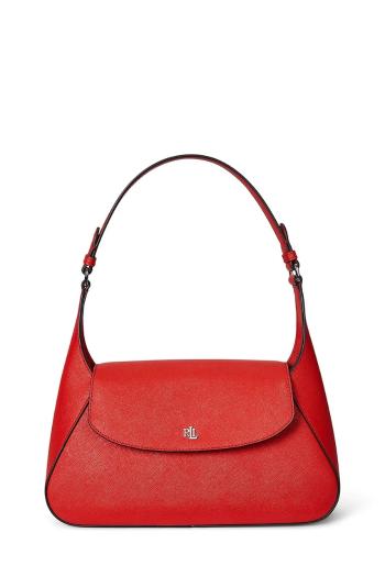 Kožená kabelka Lauren Ralph Lauren oranžová farba, 431969364