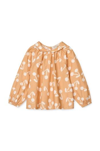 Detská bavlnená blúzka Liewood Rhea Printed Top oranžová farba, vzorovaná, LW19917