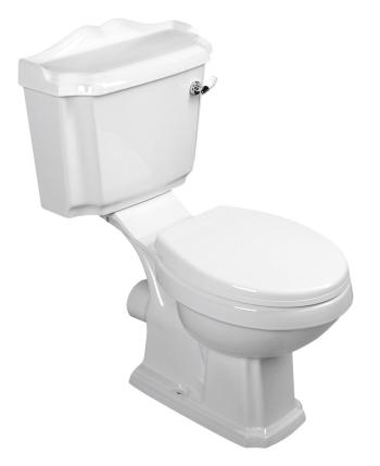 AQUALINE - ANTIK WC retro kombi + sedadlo, biela AK107-01