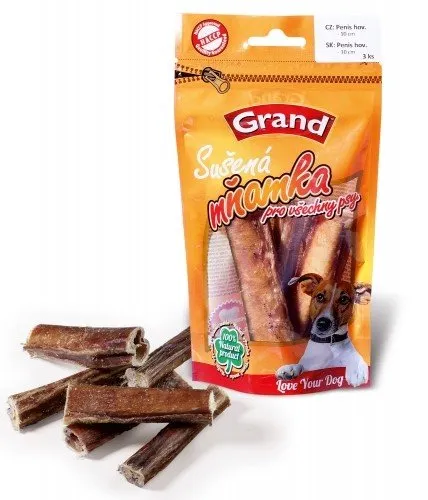 GRAND - pamlsky GRAND sušený penis 10cm /3ks