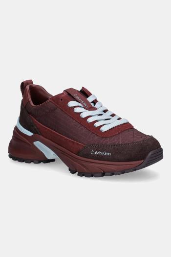 Tenisky Calvin Klein HIKE RUNNER CASUAL NY-SU AOP bordová farba, YW0YW01995