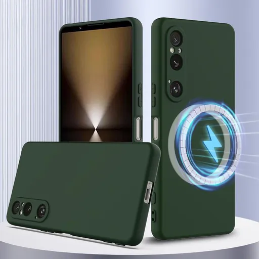 RUBBER MAGSAFE Silikónový kryt pre Sony Xperia 1 VI DARK GREEN