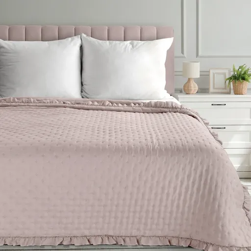 ArtFir Prikrývka na posteľ LIBI 3 | púdrovoružová 220 x 240 cm
