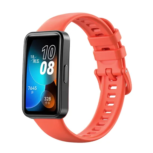 SILICONE Remienok pre Huawei Band 8 koralovo červený