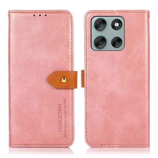 KHAZNEH DUAL-COLOR Peňaženkový kryt pre Motorola Moto G86 Power 5G ružový