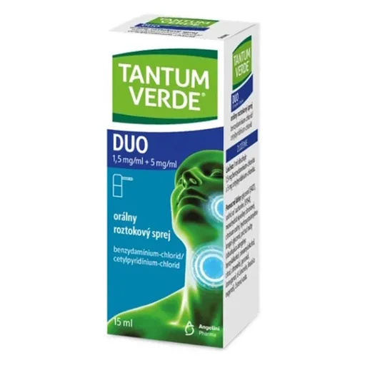 TANTUM VERDE Duo 1.5mg/ml+5mg/ml sprej 15 ml