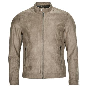 Jack & Jones  JJEROCKY CLEAN JACKET  Kožené bundy Béžová