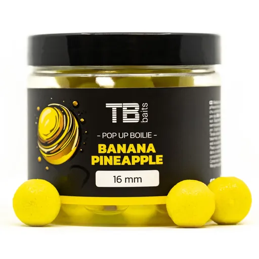 Tb baits plávajúce boilie pop-up yellow banana pineapple + nhdc 65 g-12 mm