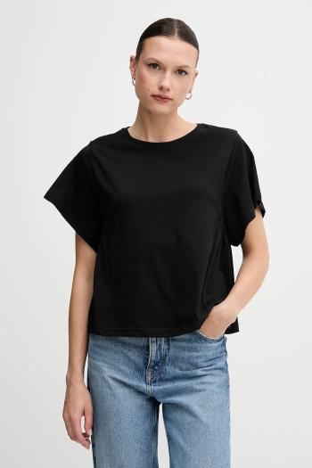 Bavlnené tričko United Colors of Benetton dámske, čierna farba, 3U53D109U