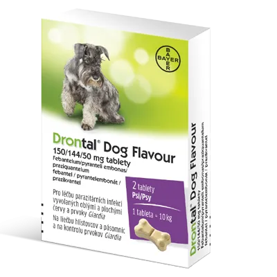 Drontal Dog flavour tablety na odčervenie psov 2tbl
