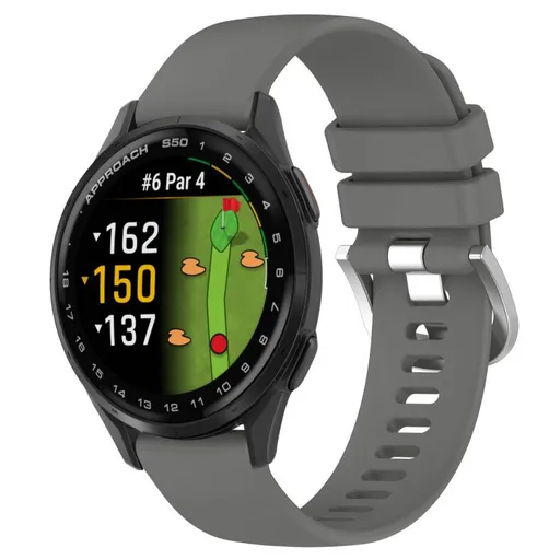 SILICONE Vymeniteľný remienok pre Garmin Approach S50 tmavošedý