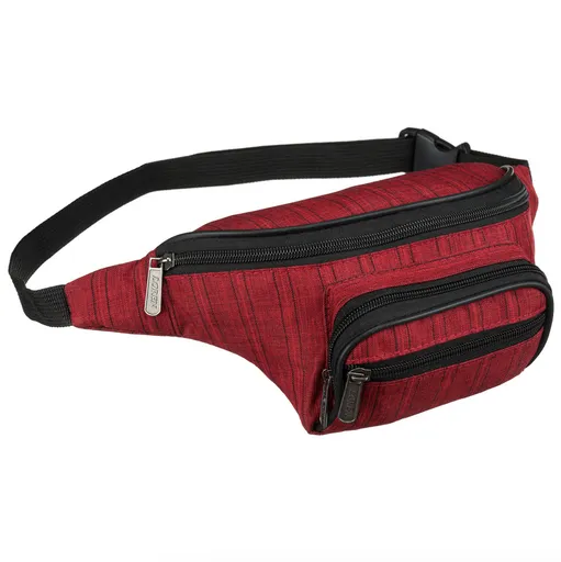 Kompaktná športová kapsička z polyesteru v červenej farbe