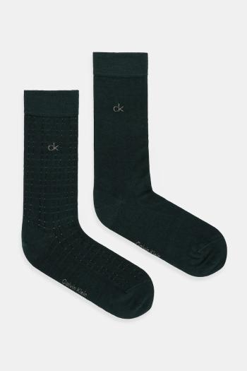 Ponožky Calvin Klein 2-pak zelená farba, 701235969