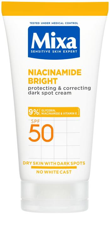 Mixa Ochranný a korekčný krém proti tmavým škvrnám SPF 50 Niacinamide Bright (Protecting & Correcting Dark Spot Cream) 50 ml