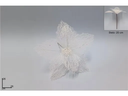 MAKRO - Kvet zápich 26cm biely