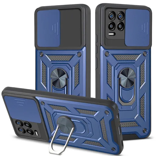 RING CAMERA Kryt s držiakom pre Realme 8 / Realme 8 Pro modrý