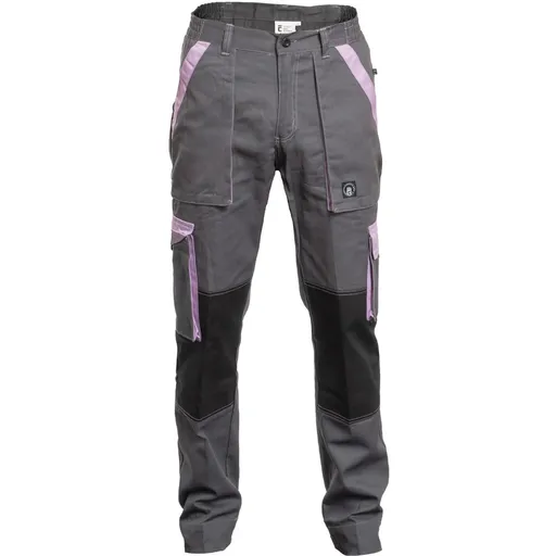 Cerva Dámske pracovné nohavice MAX SUMMER LADY - Šedá / svetlofialová | 54