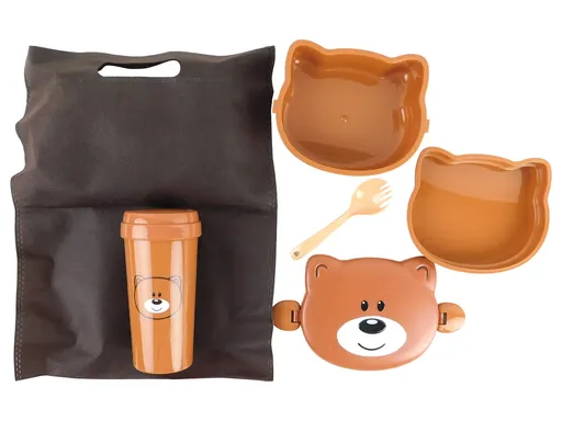 MAKRO - Dóza na desiatu s pohárom 350ml medvedík, umelá hmota