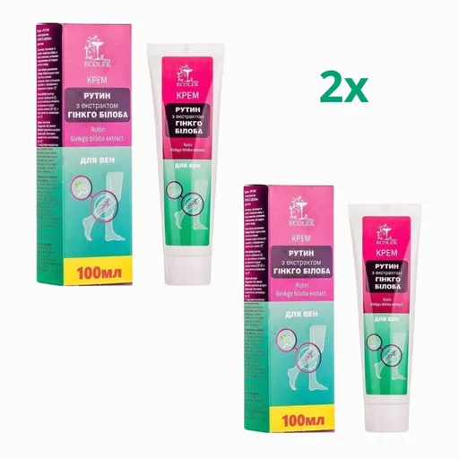 Zvýhodnený set: 2x Krém na žily Rutín s extraktom z ginkgo biloba - 100 ml - Ecolek