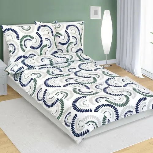 Bellatex Krepové obliečky Kvapka modrá, zelená, 140 x 200 cm, 70 x 90 cm