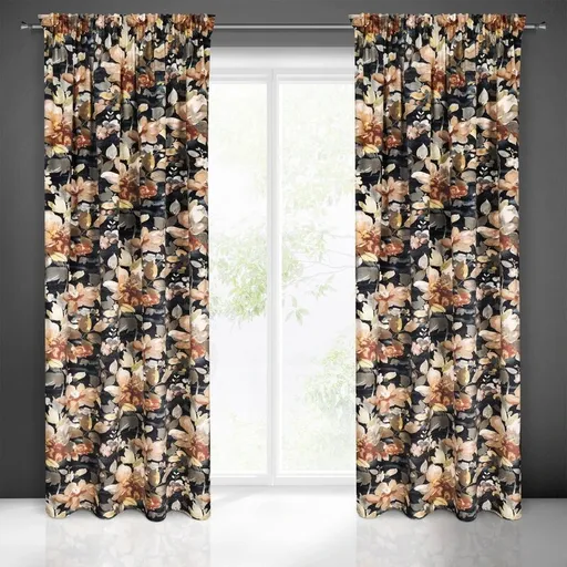 ArtFir Záves BETTY P | grafit/béžová 140 x 300 cm