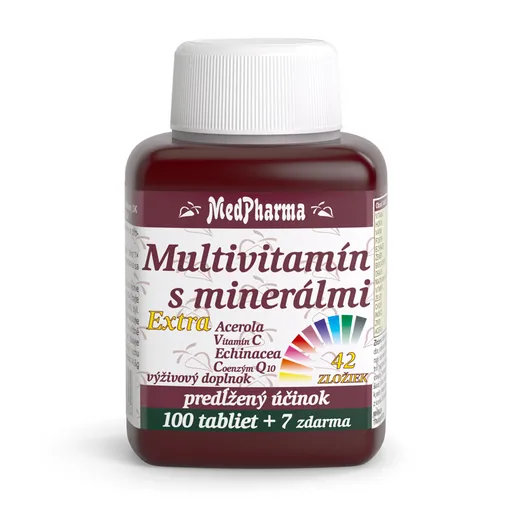 MedPharma Multivitamín s minerálmi + extra C Q10 107 tabliet
