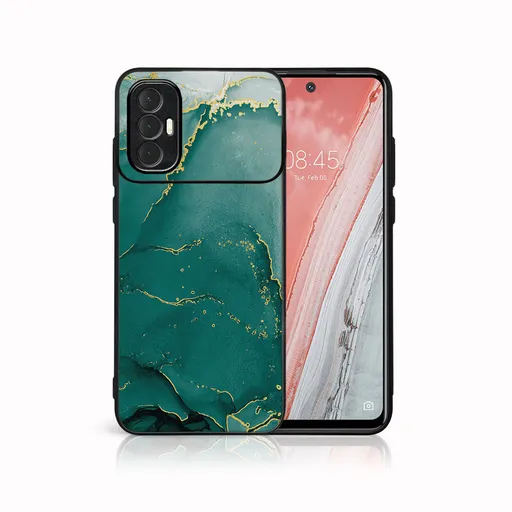 MY ART Ochranný obal Tecno Spark 8 Pro GREEN MARBLE (145)