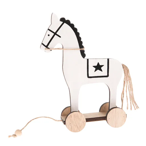 Dekorácia Drevený koník, 14 x 20 cm
