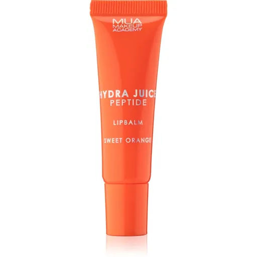 MUA Makeup Academy Hydra Juice Peptide Lip Balm hydratačný balzam na pery pre lesk vône Sweet Orange 10 ml