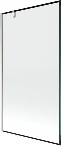 MEXEN/S - Next vaňová zástena FIX 100 x 150, čierna vzor, nikel kartáčovaná 895-100-000-00-70-97