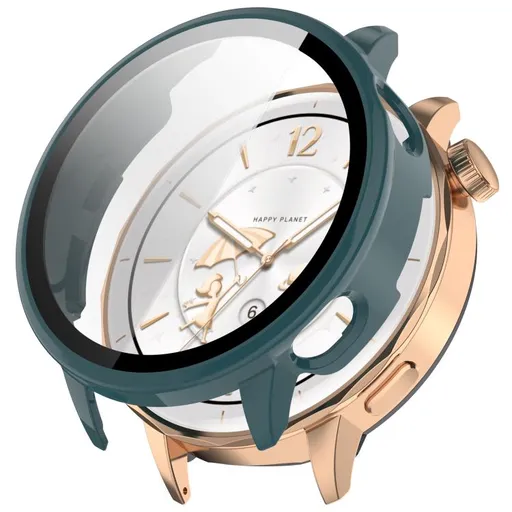 PC FULL COVER Plastový kryt so sklom pre OnePlus Watch 3 43mm zelený