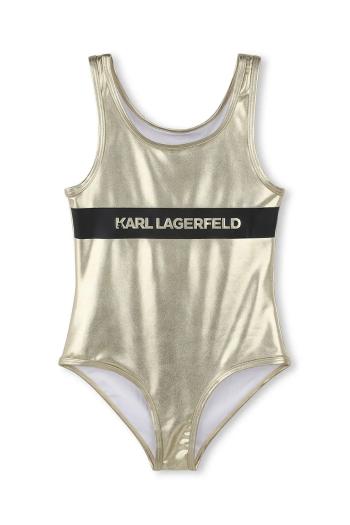Jednodielne detské plavky Karl Lagerfeld zlatá farba, Z30442