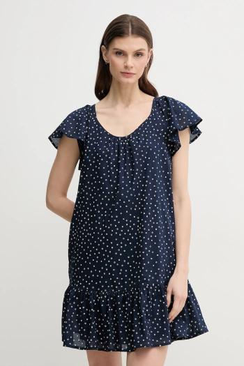 Bavlnené šaty Pepe Jeans DAFNE tmavomodrá farba, mini, áčkový strih, PL953709