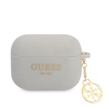 GUESS 4G Silikónové puzdro pre Apple AirPods Pro šedé