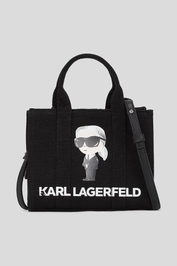 Bavlnená taška Karl Lagerfeld čierna farba, A3W50109