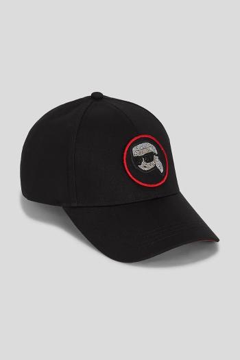 Šiltovka Karl Lagerfeld čierna farba, jednofarebná, A3W33057