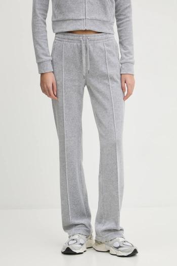 Tepláky Juicy Couture šedá farba, s nášivkou, JCAPW045