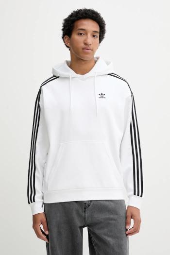 Mikina adidas Originals Baggy Hoodie biela farba, s kapucňou, s nášivkou, JY1414