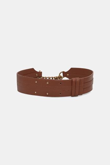 Kožený opasok Marciano Guess dámske, hnedá farba, 5GGZ14 7330A